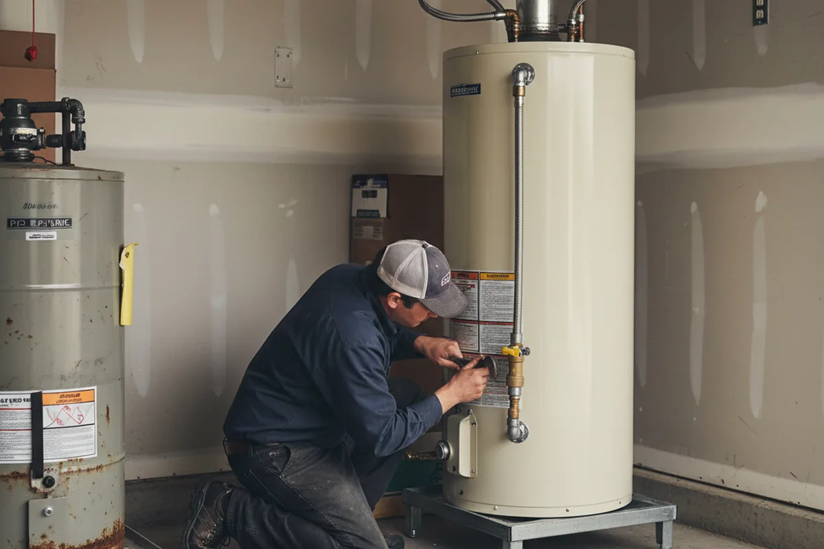 Water heater and shutoff valve replacement in La Grange